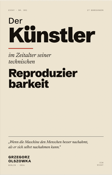 Der Künstler im Zeitalter seiner technischen Reproduzierbarkeit cover